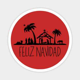 Feliz Navidad Christmas Nativity Scene Magnet